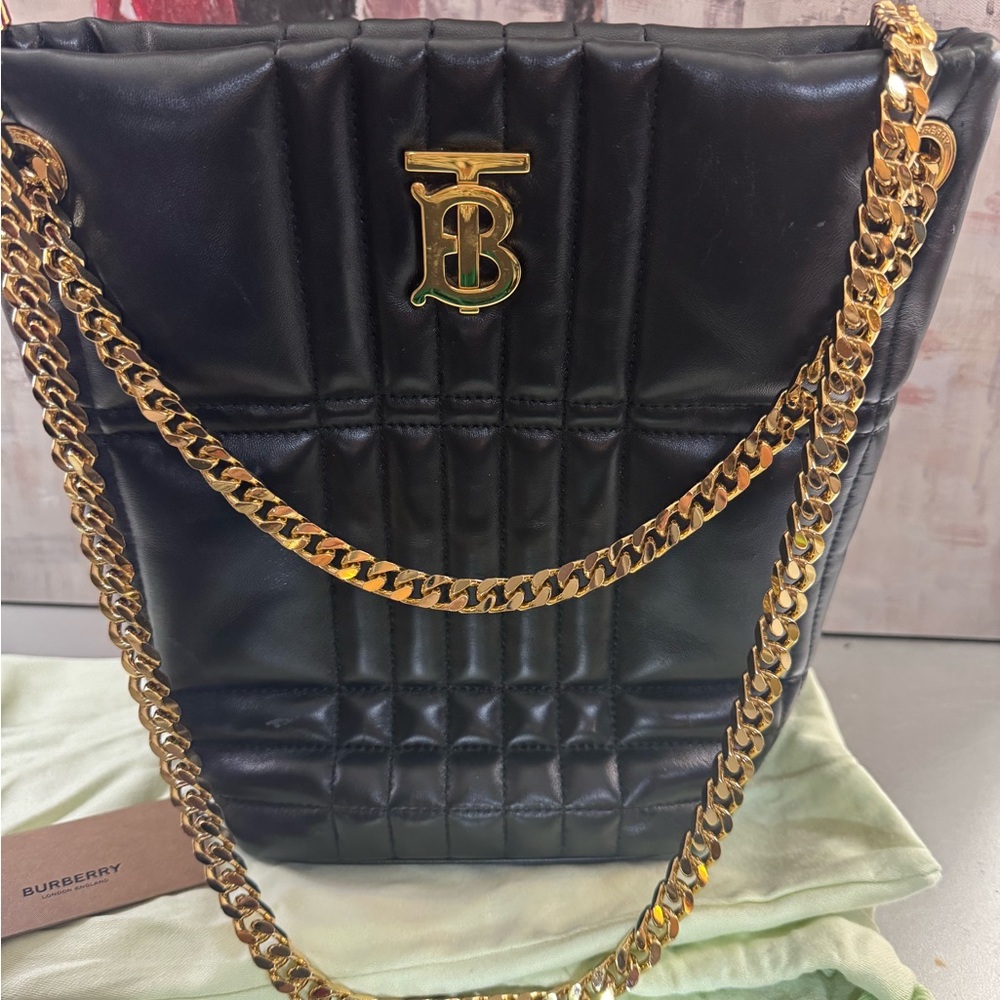 Burberry Black Quilted Leather Chain Bag